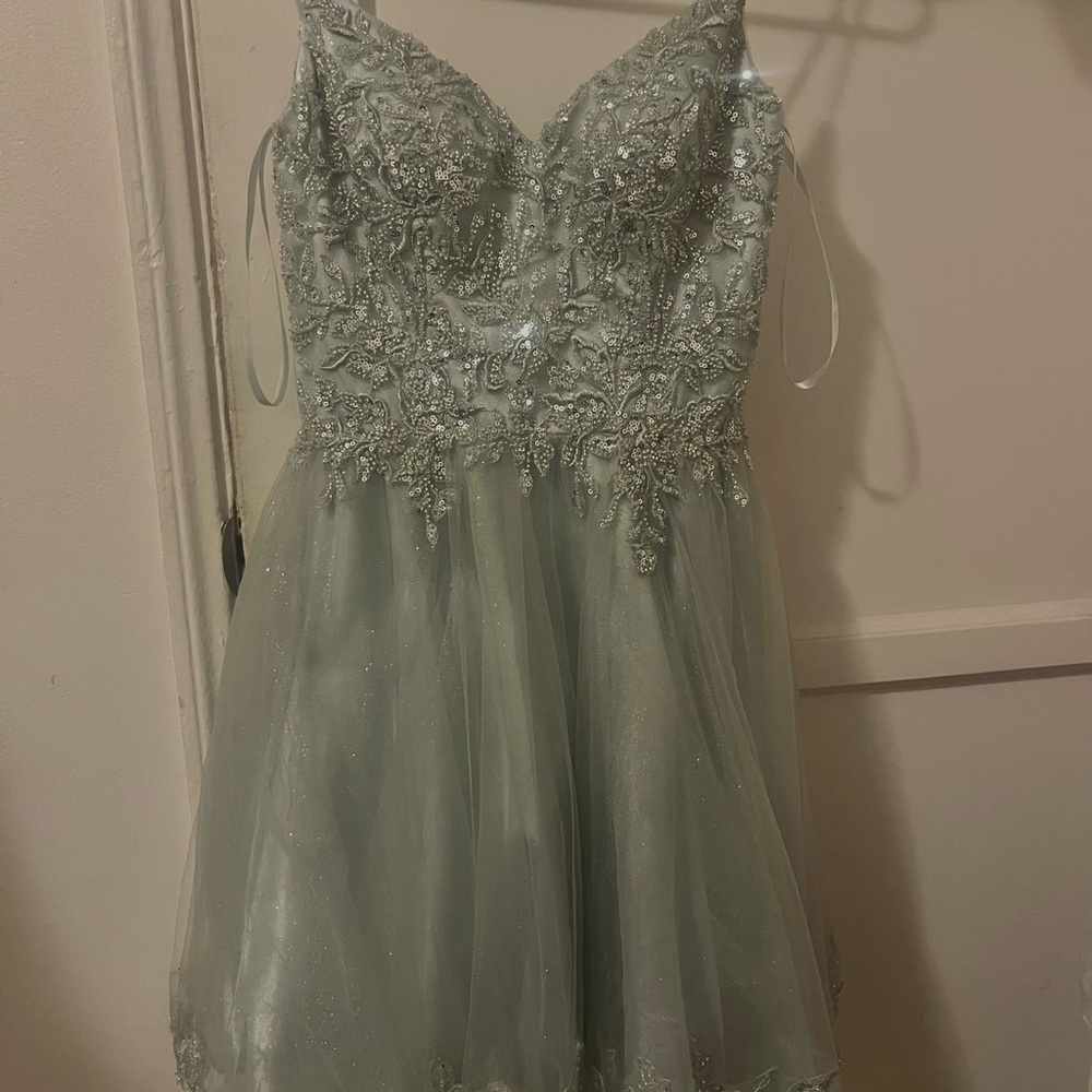 Elegant Embellished quince dama dress